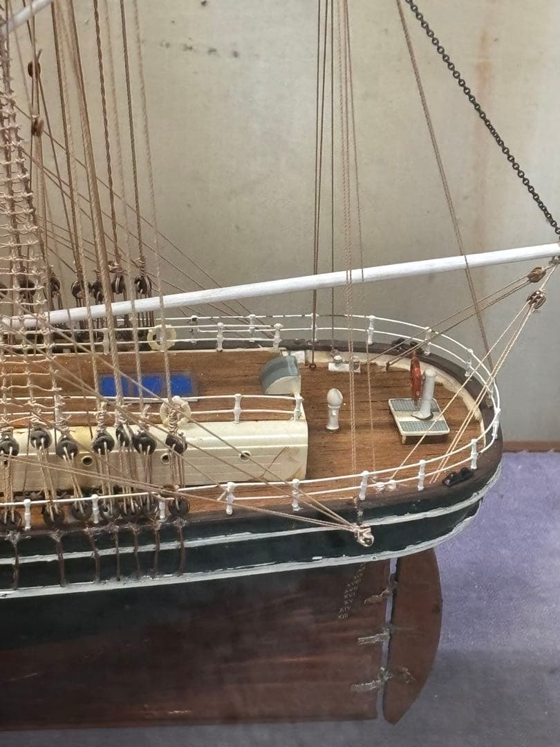 引取限定大型ウッディジョー/木製帆船模型 1/100[帆無・停泊)