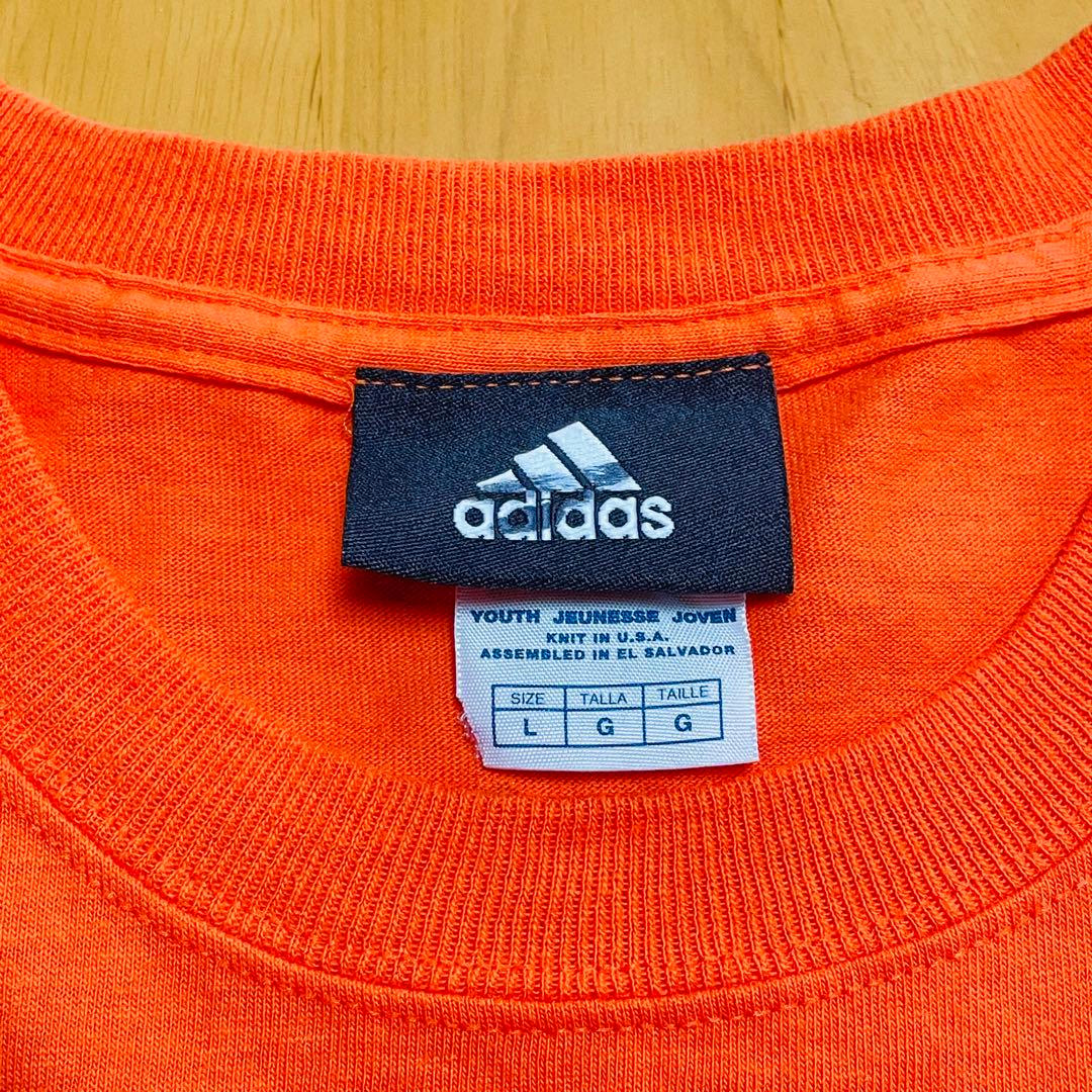 【美品】adidas アディダス PHX 13 オレンジ スポーツファンシャツL