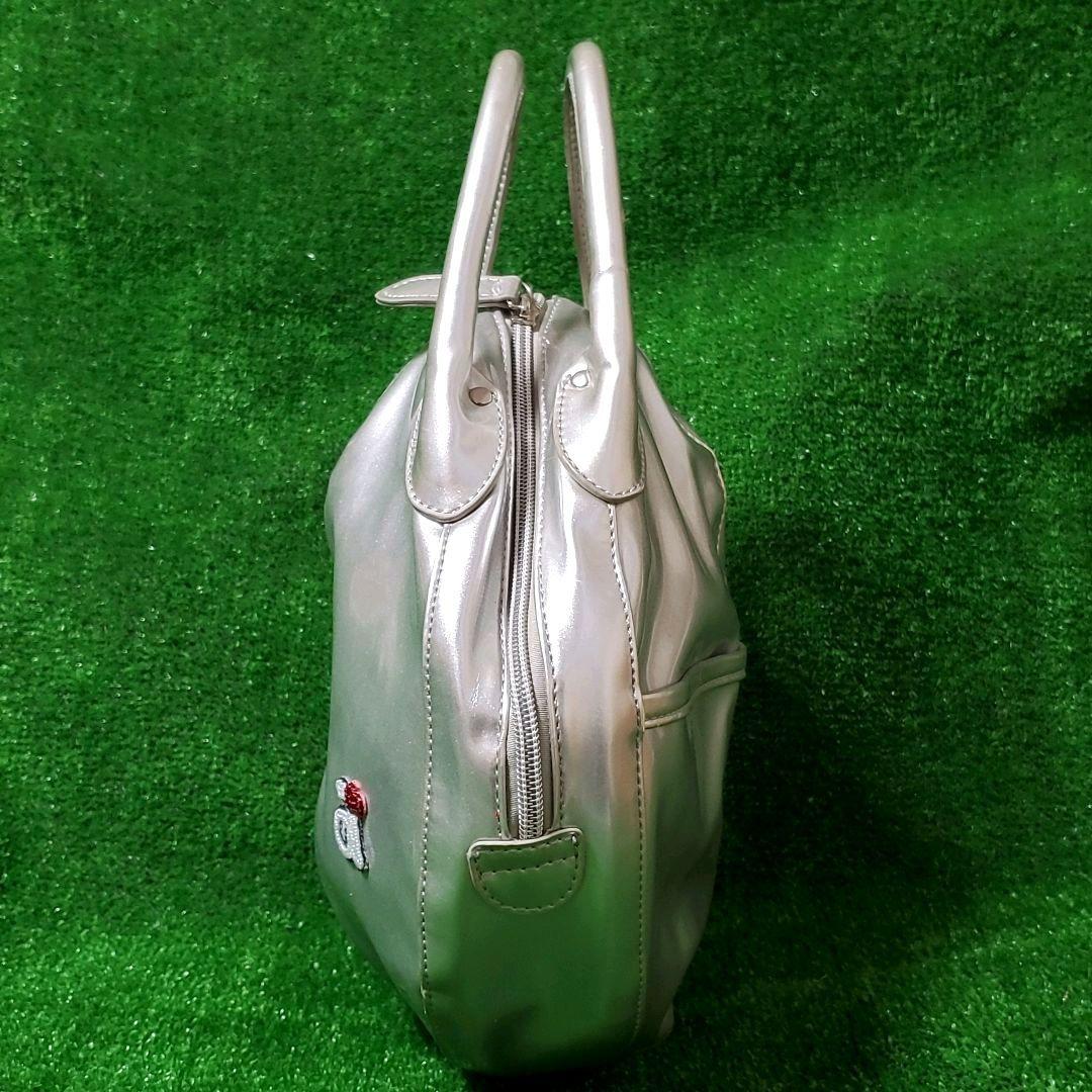 アルチビオ ARCHIVO カートバック ハンドバッグ シルバー エナメル