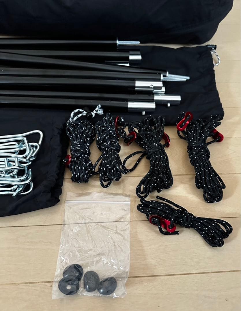 GRAND FIELD 拡張式パップテント「クロノス」無骨テント　ブラックテント