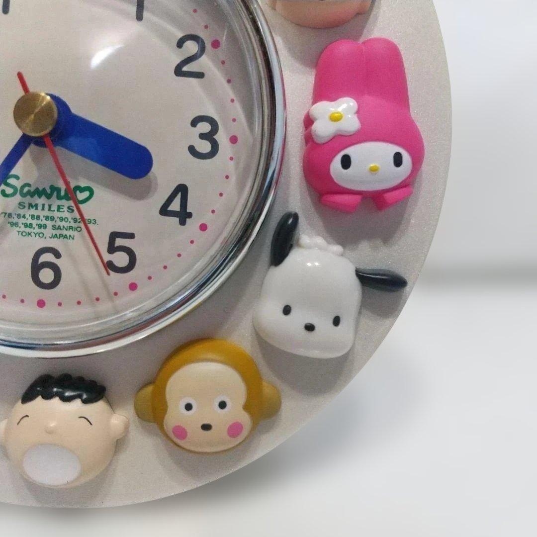 【美品】サンリオ キャラクター レリーフクロック 置時計 1999年 非売品