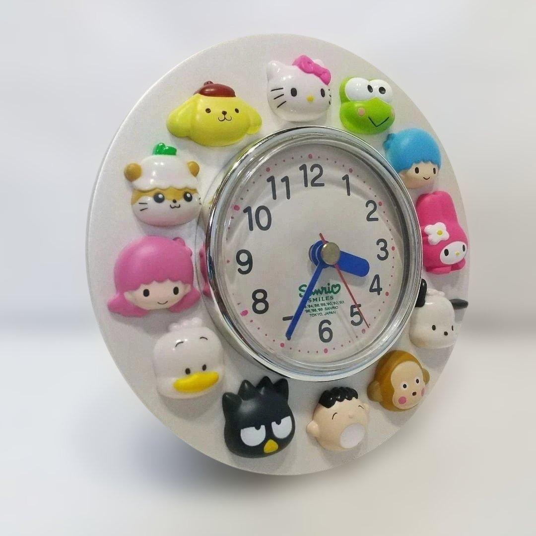 【美品】サンリオ キャラクター レリーフクロック 置時計 1999年 非売品