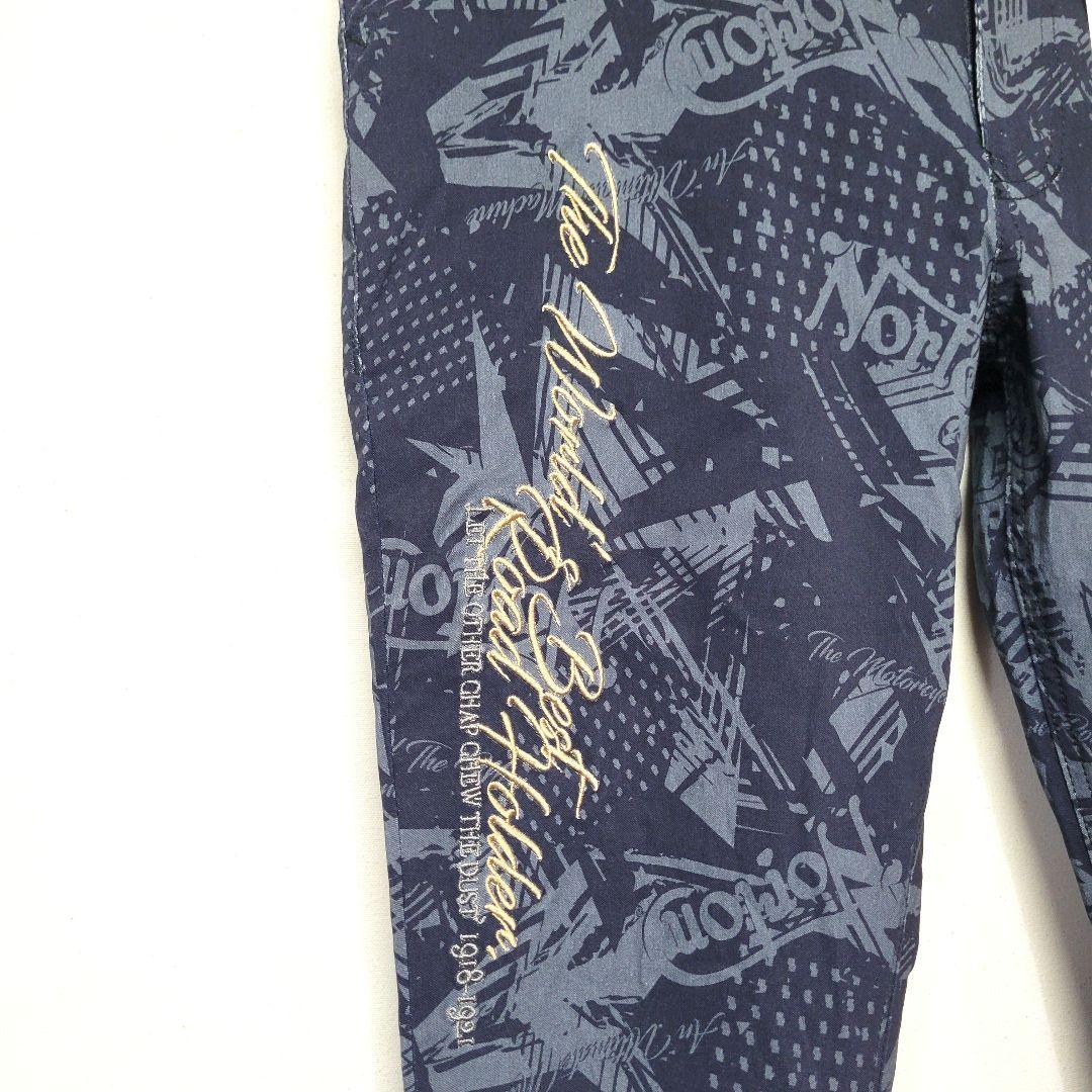 【新品】Norton Golf 吸水速乾 総柄 刺繍入り ストレッチ パンツ L