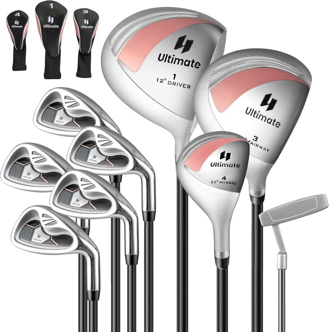 【開封済・未使用】GYMAX　ゴルフクラブ9本セット　レディス　初心者向け　軽量
