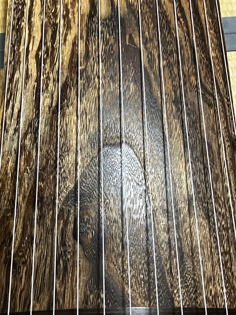 箏セット　紫檀巻　すだれ彫　送料込み