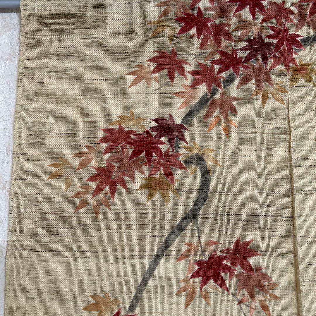 京都　洛柿庵　麻のれん　【紅葉】　タペストリー