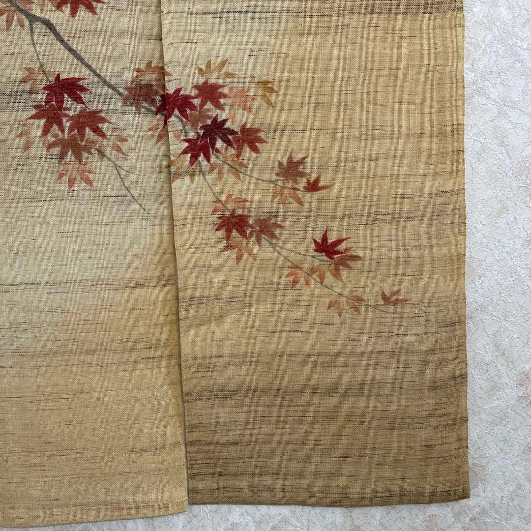 京都　洛柿庵　麻のれん　【紅葉】　タペストリー