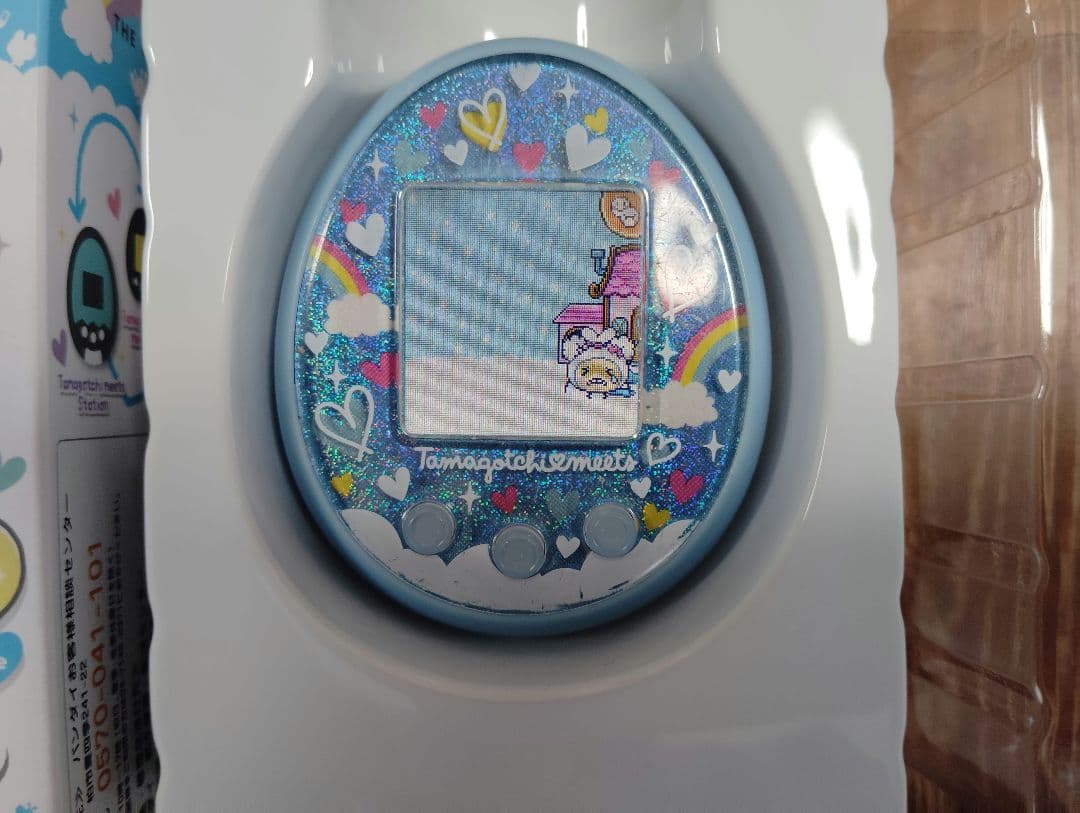 【美品】たまごっちみーつ ブルー(ケース＆電池付き)