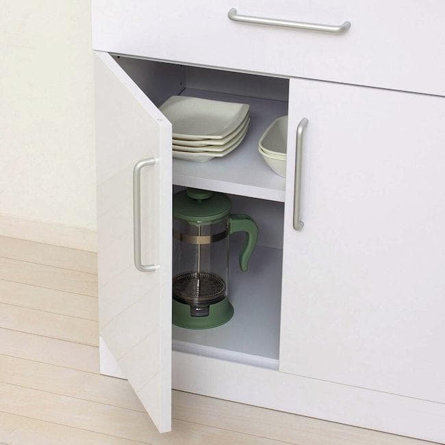 鏡面メラミン仕様 食器棚 幅60cm カップボード キッチン収納（761）
