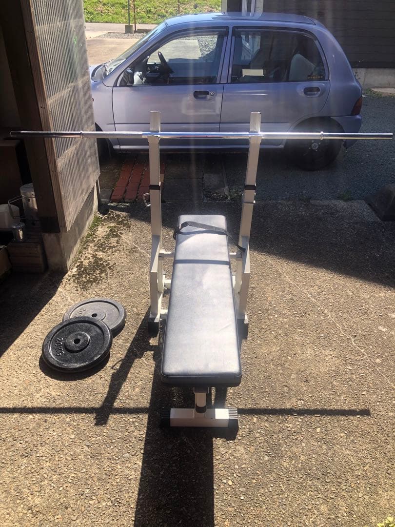 トレーニングベンチ バーベル付き　ちげさん専用