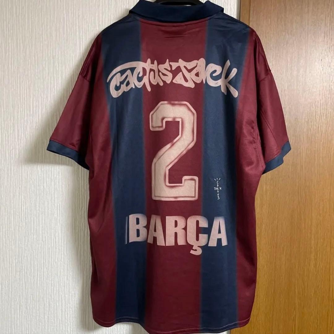 FCバルセロナ　travis scott サッカーシャツ　コラボ　NIKE XL