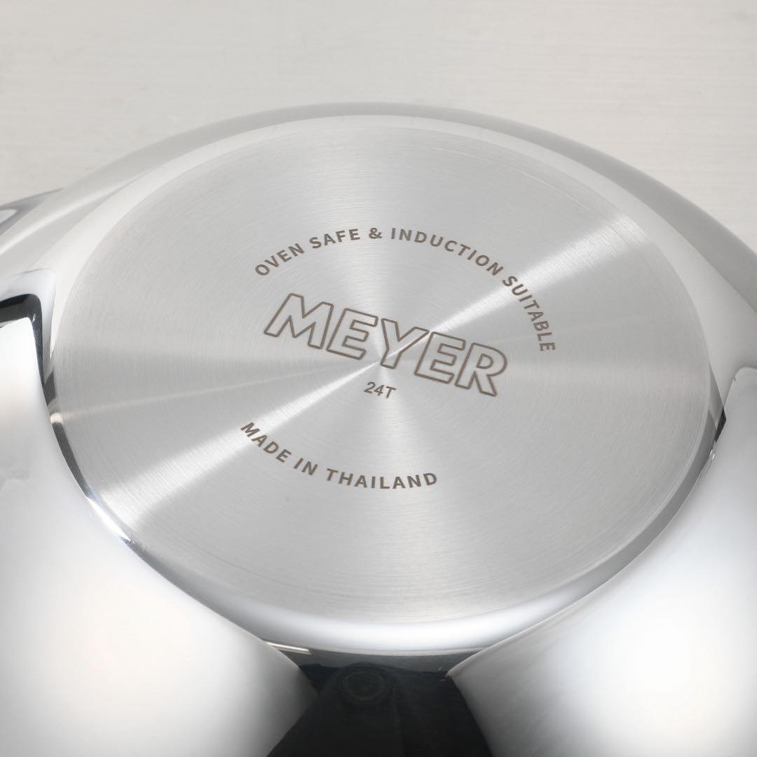 マイヤーMEYER ステンレススチール 両手鍋 ガラス蓋付きNEWパン　22cm