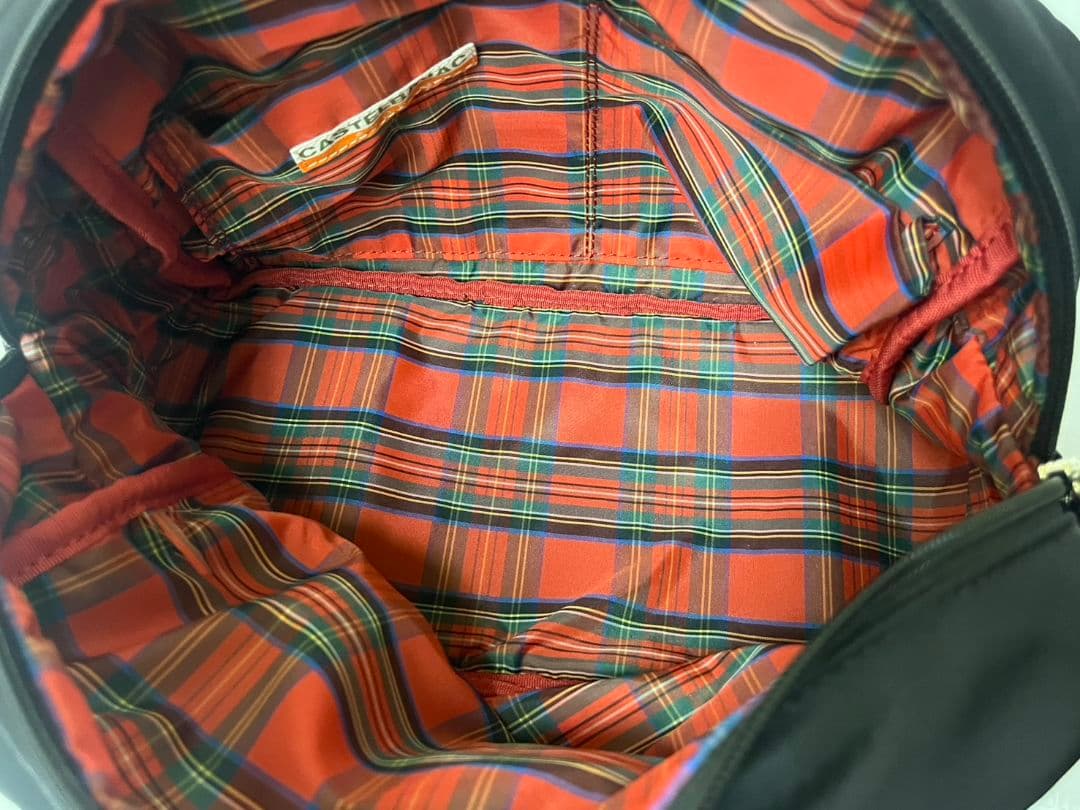 【美品✨】カステルバジャック　T挿しBEAR付き　サッチェルラウンドバッグ