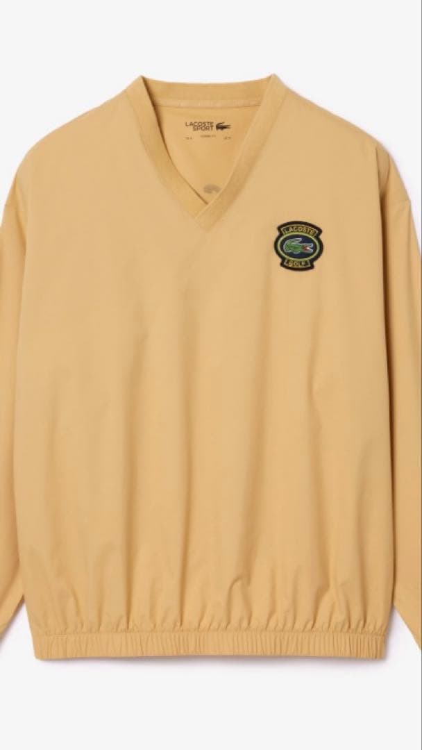 LACOSTE　ゴルフウェア　Vネックウィンドブレイカー　サイズUSのＬサイズ