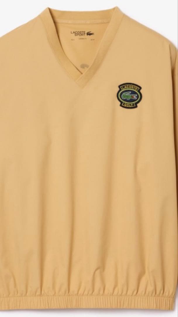 LACOSTE　ゴルフウェア　Vネックウィンドブレイカー　サイズUSのＬサイズ