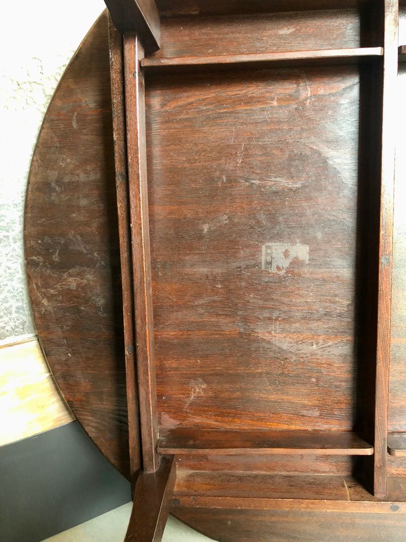 丸ちゃぶ台 直径102cm 座卓 丸テーブル 時代物 古民家 古道具