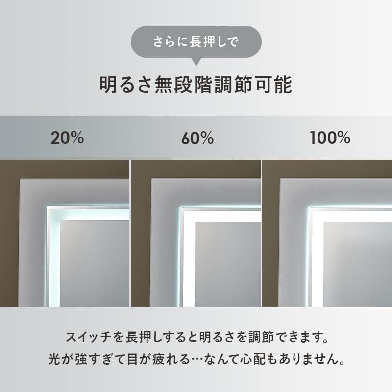 LEDライト付きチェストデスクドレッサースツールセット [8063]