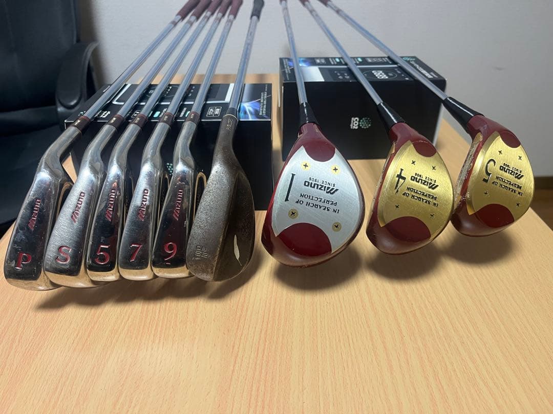 MIZUNO ミズノ ゴルフクラブ8本MT-28 V4 ノーメッキ黒染め1本