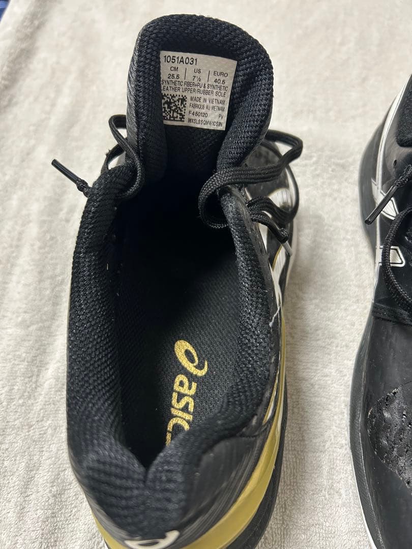 asics バレーボールシューズ 25.5cm ブラック