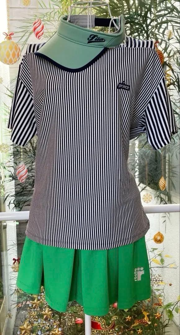 No.143 Prince ストライプゲームシャツ☆NAVY☆新品☆LL☆