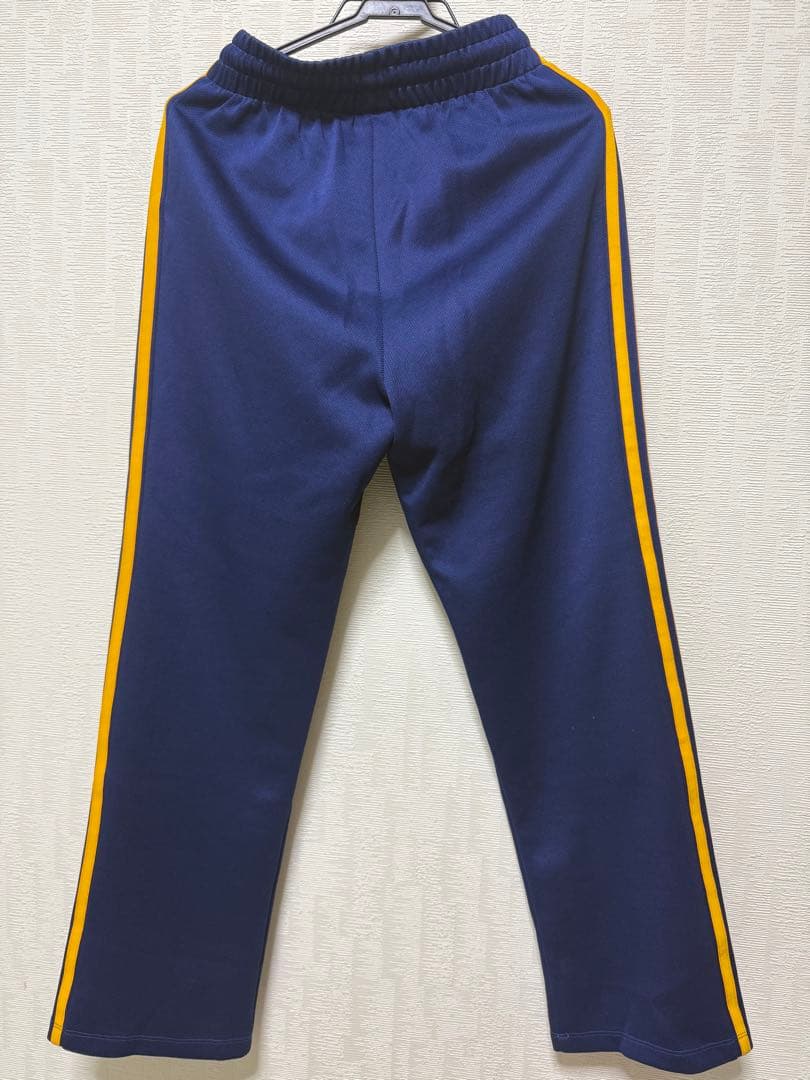 adidasトラックパンツ ネイビー×イエロー Sサイズ