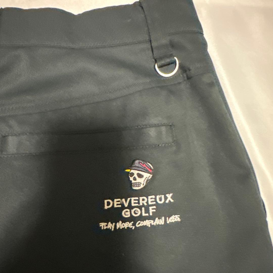 美品DEVERUX GOLFデバローゴルフブラックSサイズスリムパンツ