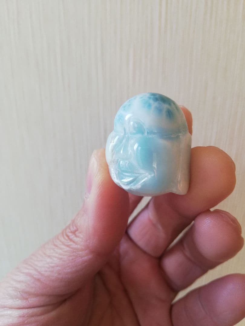 天然石 ラリマー 福の神様　置物
