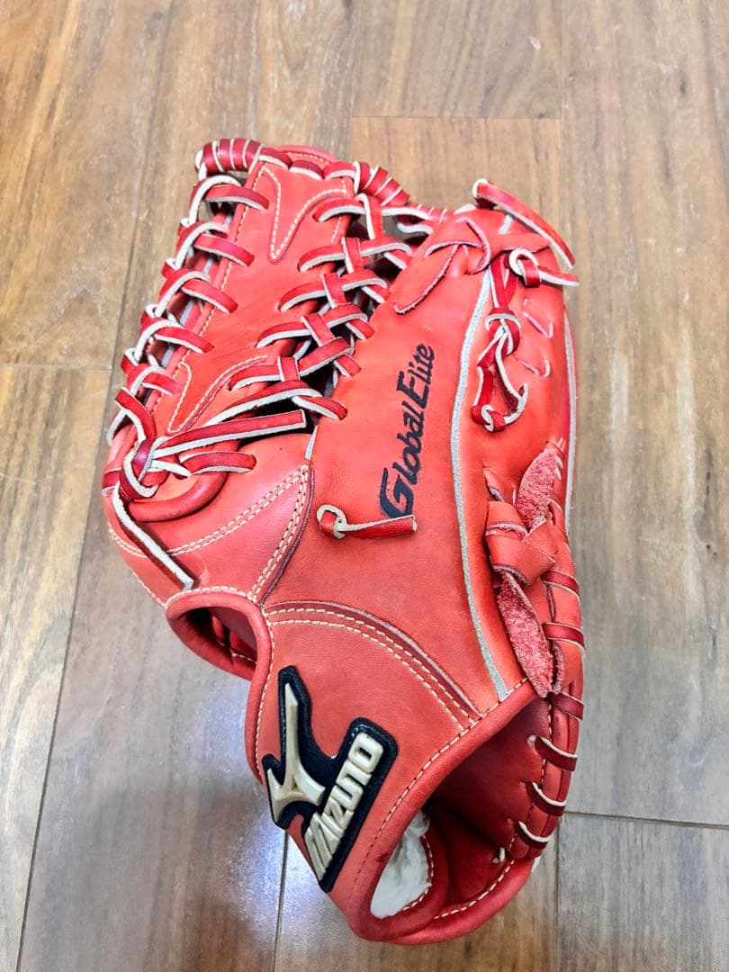 【即戦力】Mizuno Global Elite 軟式用グローブ 赤