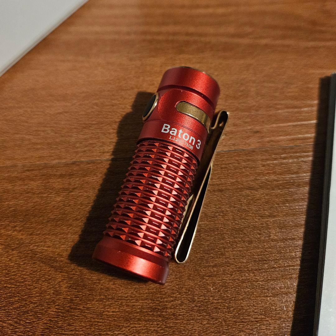 最終値下 おまけ付き olight Baton 3 premium Red