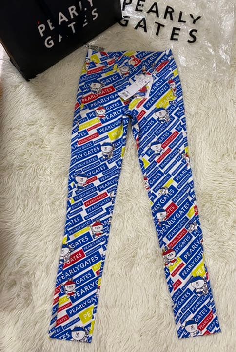 ※値下げ中パーリーゲイツLINE斜めロゴプリントドビーストレッチパンツサイズ00