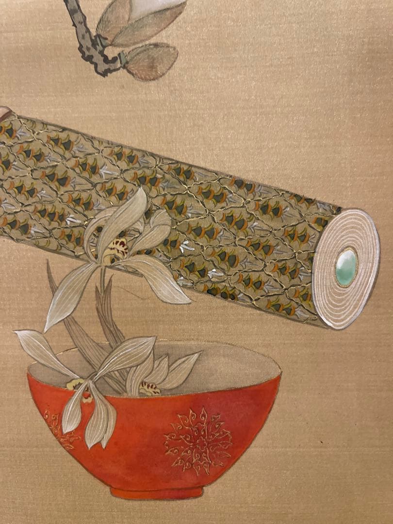 掛け軸 静花図 茶道具 アンティーク