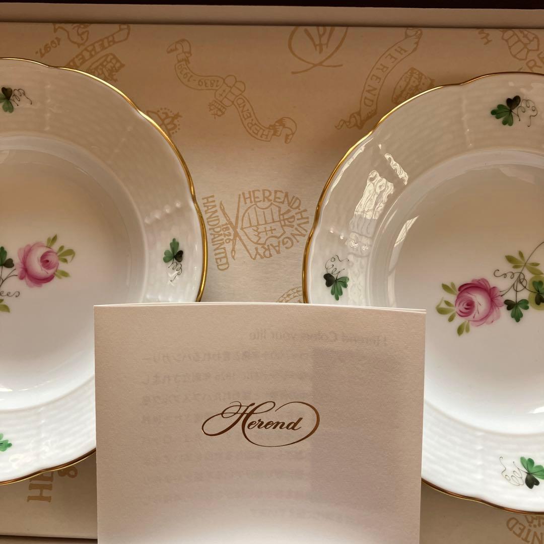 HEREND ウィーンの薔薇　オリエンタルボウル　小皿2枚セット　新品未使用