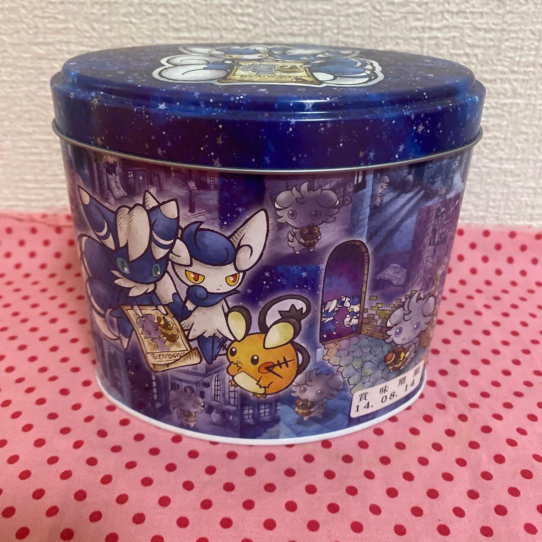 ポケモンセンター限定　ニャスパーwanted お菓子の空き缶
