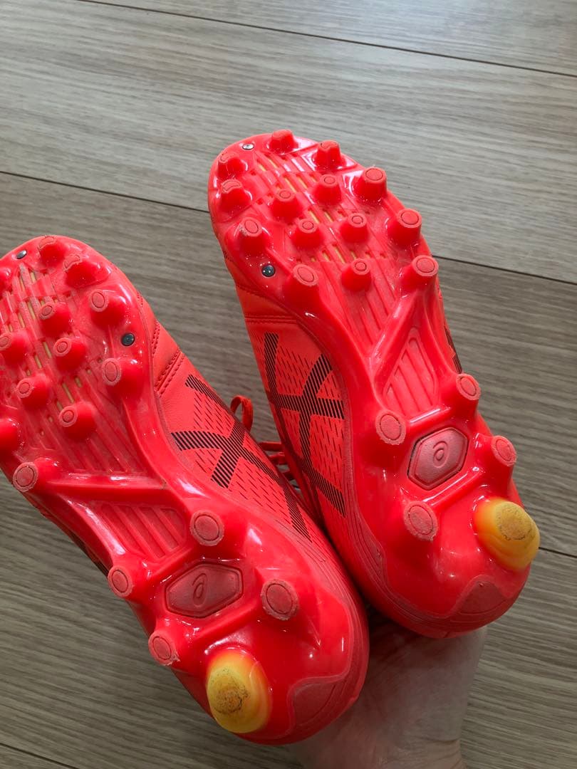 ASICS DS LIGHT サッカーシューズ レッド　21.5センチ