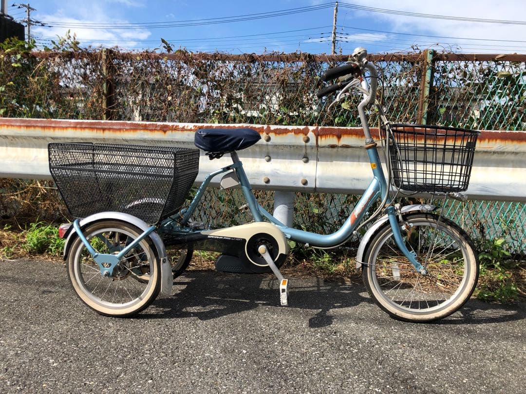 [389]送料無料 ヤマハ電動自転車 PAS 三輪車 バッテリー・充電器付き