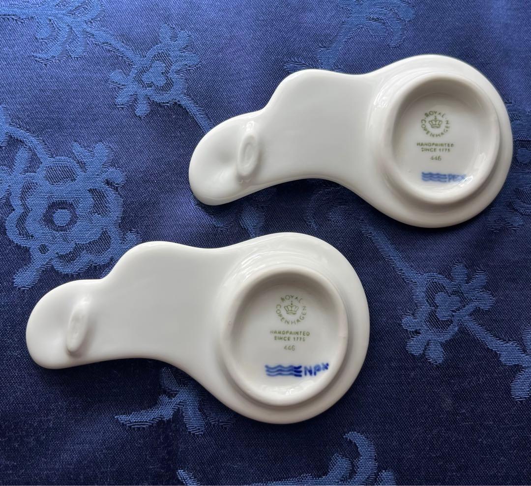 【未使用】ロイヤルコペンハーゲン　ブルーパルメッテ★箸•スプーン置き