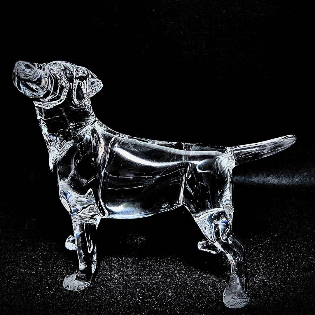 【美品】Baccarat バカラ ラブラドールレトリバー 犬 大型 置物