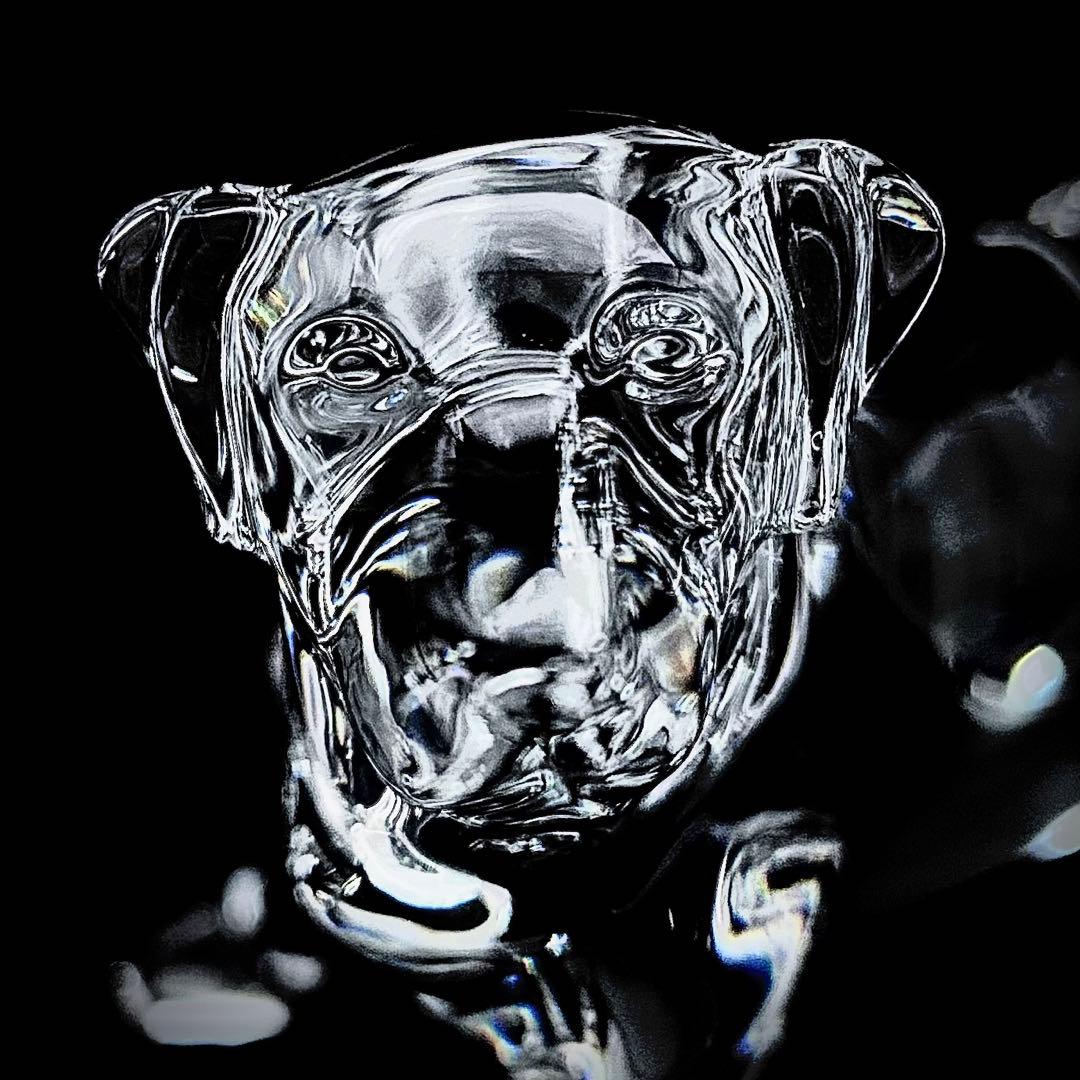 【美品】Baccarat バカラ ラブラドールレトリバー 犬 大型 置物