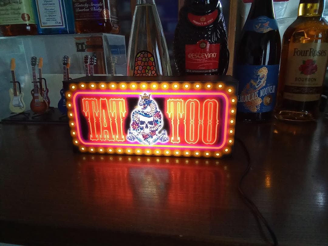 タトゥー TATTOO② 刺青 看板 置物 雑貨 LED2wayライトBOX