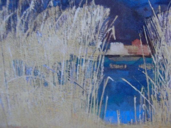山羽 斌士 【春待つ】 希少画集画、状態良好、新品高級額装付