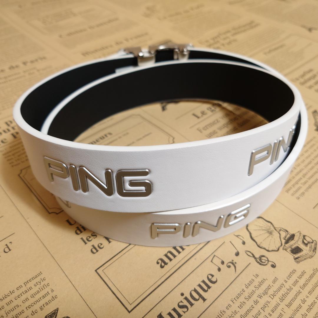 新品/PING/ベルト/ゴルフ/ホワイト/メンズ