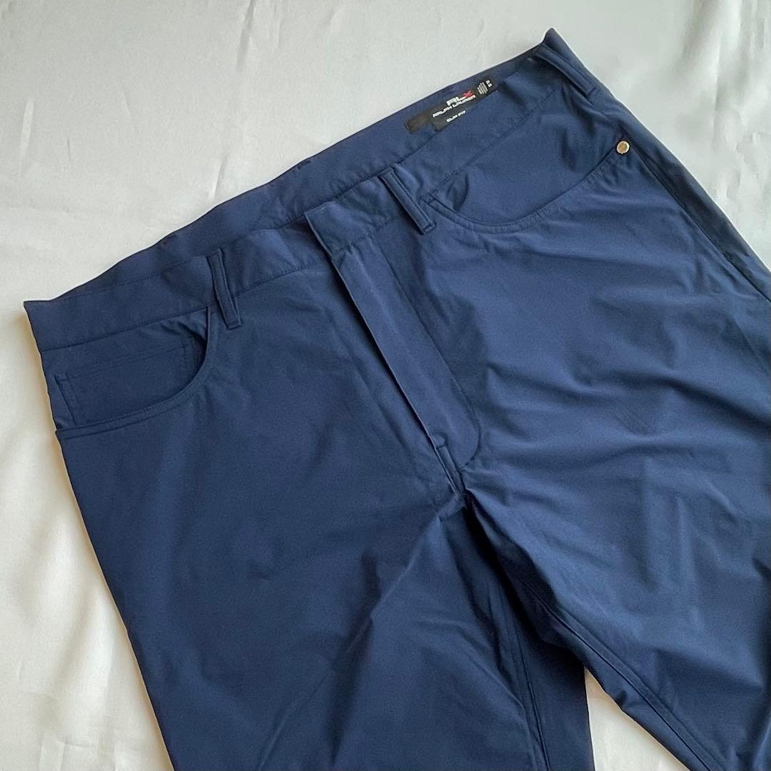 美品 RLX ラルフローレン ゴルフパンツ ネイビー 薄手 スリムフィット 36