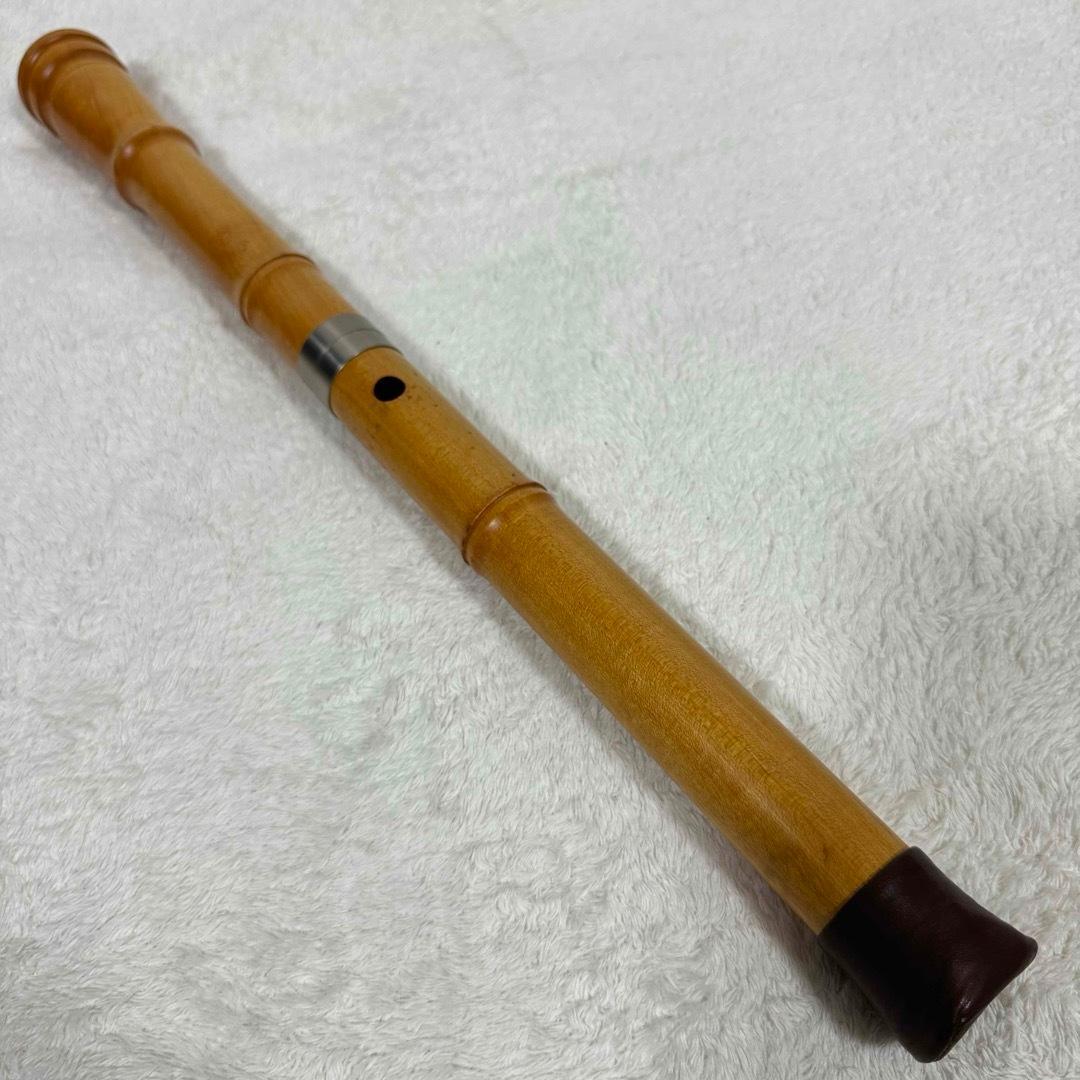 特選品　琴古流　尺八　楓　一尺八寸　中継　2継　地塗り　箱付き　55センチ