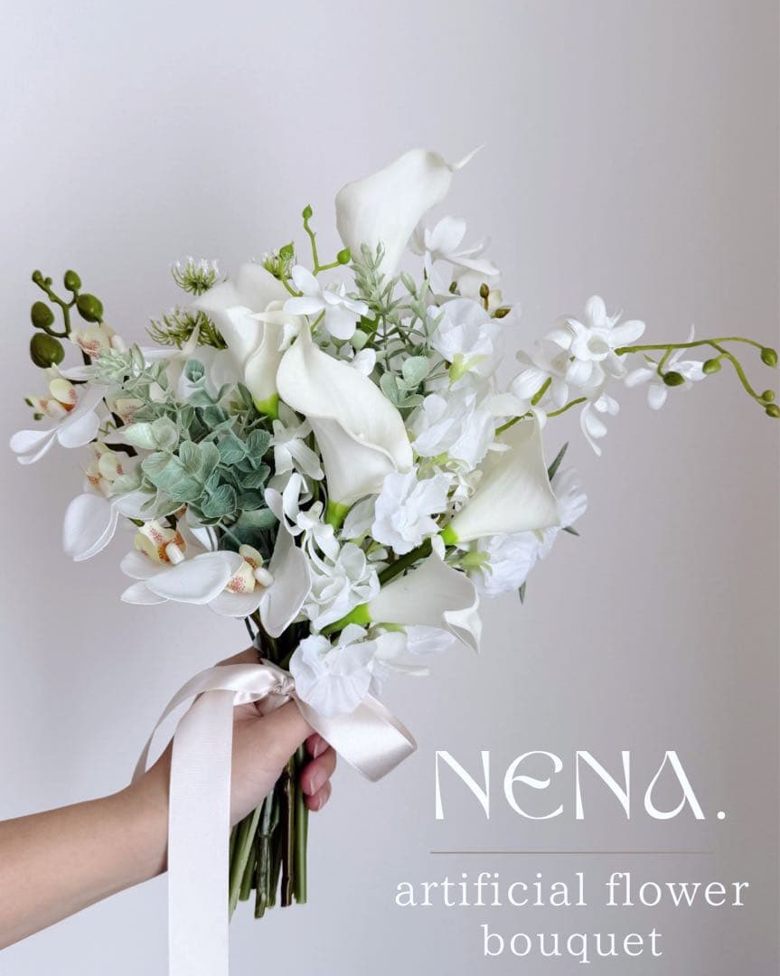 ウェディングブーケ　結婚式　アーティフィシャルフラワー　ブーケ　造花