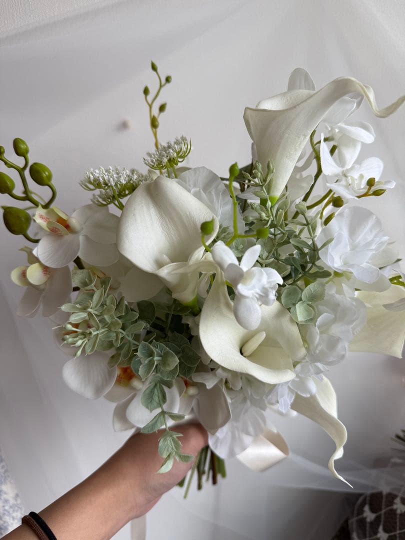 ウェディングブーケ　結婚式　アーティフィシャルフラワー　ブーケ　造花
