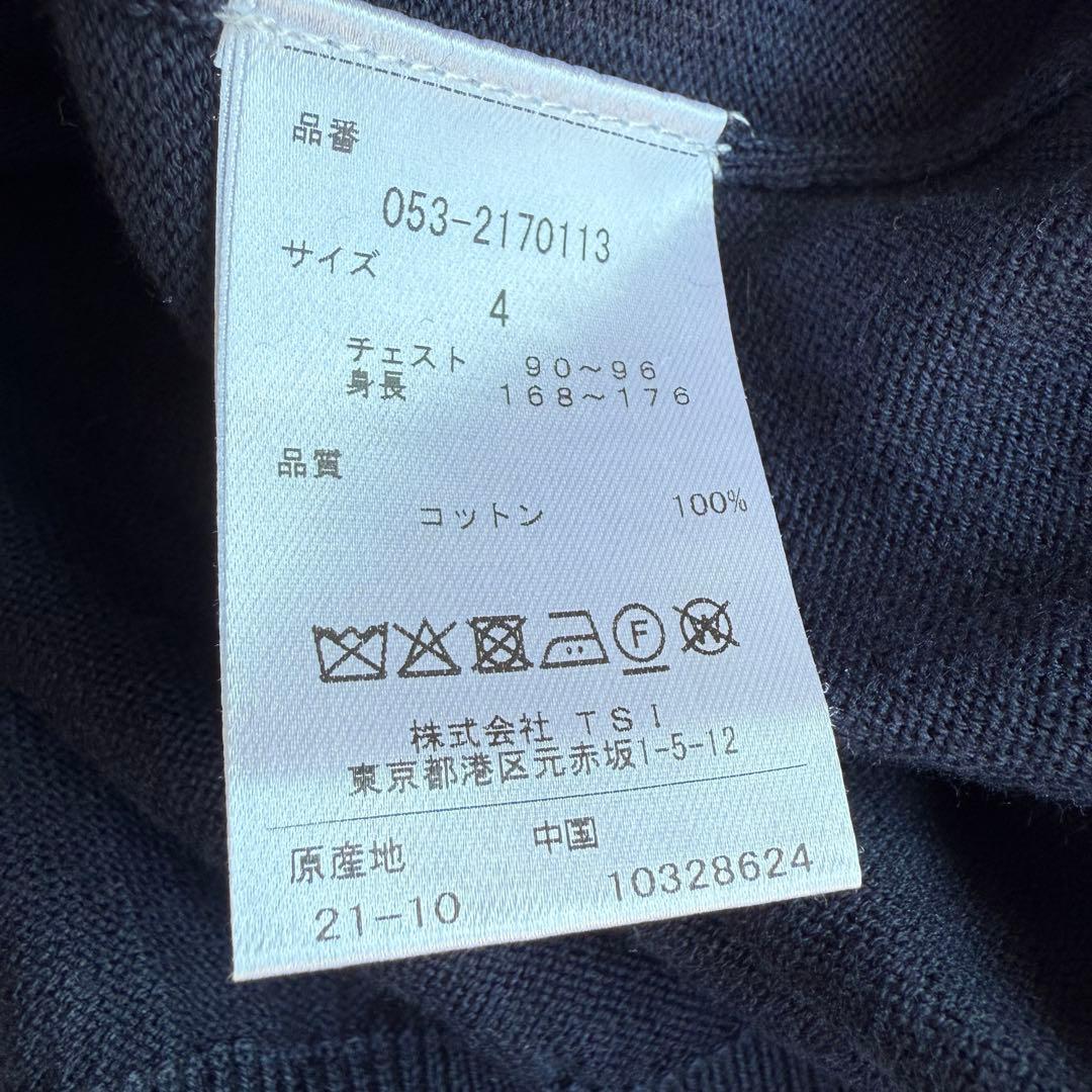 美品　パーリーゲイツ　ニット　セーター　紺　濃紺　ネイビー　4 M〜L相当　薄手