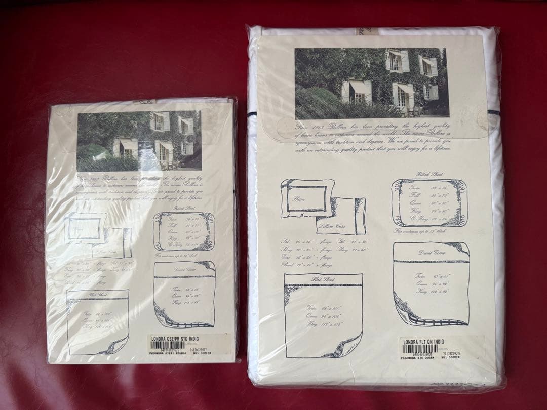 Bellora イタリア製エジプト綿フラットシーツ クイーンサイズ＋枕カバー