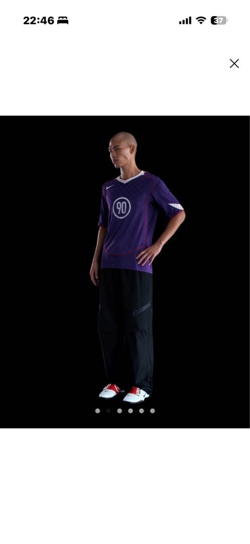 ナイキ トータル90 Dri-FIT 紫色 サッカーシャツ
