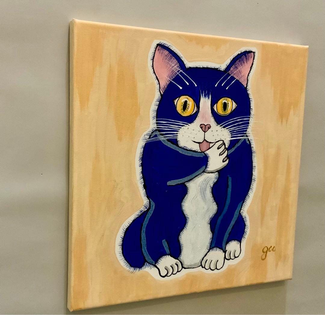 各種公募展入選作家による現代アート作品　『ブルーキャット　NO.5 』