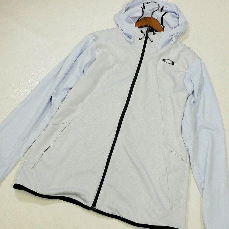 古着/美品 オークリー 白 ジップジャケットXL パンツXXL 上下セットアップ